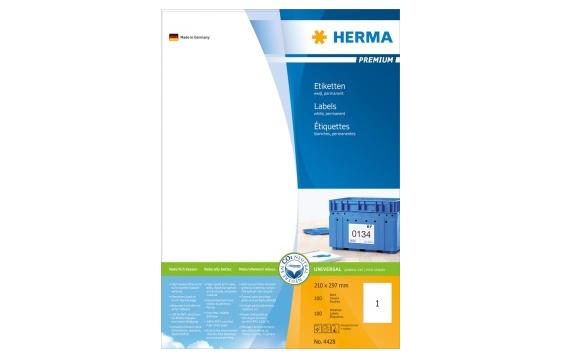 118991 Herma 4428 Etikett HERMA premium A4 210x297mm (100) 